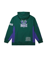 Mitchell & Ness Men's Hunter Green Milwaukee Bucks Hardwood Classics Team Origins Fleece Pullover Hoodie