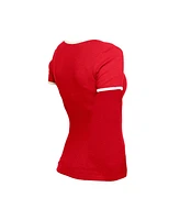 New Era Women's Red Philadelphia Phillies Throwback Lace Up T-Shirt