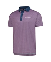 FootJoy Men's Navy The Players ProDry Lattice Print Lisle Polo Shirt