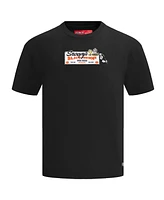 Freeze Max Men's Black Peanuts Snoopy's Slice Shop T-Shirt
