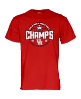 Blue 84 Men's Red Houston Cougars 2025 Big 12 Basketball Conference Tournament Champions Locker Room T-Shirt