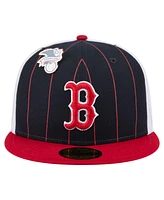 New Era Men's Navy Boston Red Sox Pinstripe 59FIFTY Hat