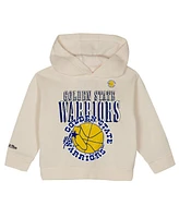 Mitchell & Ness Toddler 2-Piece Cream Golden State Warriors Hang Time Oversized Pullover Hoodie and Pants Set