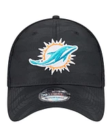 New Era Men's Black Miami Dolphins Active Camo 39THIRTY Flex Hat