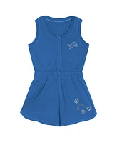 Outerstuff Girls Toddler Blue Detroit Lions Super Girl Romper