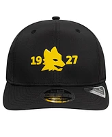 New Era Men's Black As Roma Puff Print 9FIFTY Stretch-Snap Adjustable Hat