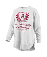 Pressbox Women's Heather Gray Alabama Crimson Tide Field Day Melange Poncho Pullover Sweatshirt