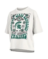 Pressbox Women's White Michigan State Spartans Harmony Oversized T-Shirt