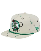 New Era Men's Cream Boston Celtics Lunar Golfer Snapback Hat