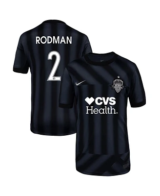 Nike Big Boys and Girls Trinity Rodman Black Washington Spirit 2025 Blackout Kit Replica Player Jersey