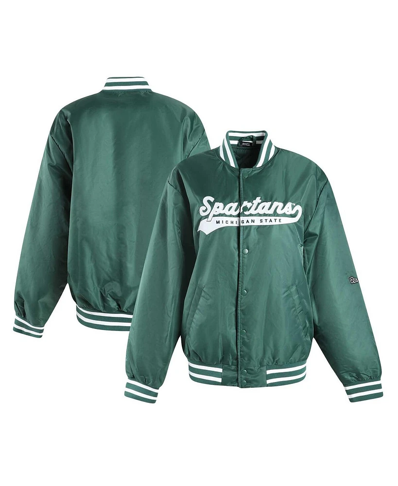 Hype and Vice Women's Green Michigan State Spartans A-Game Varsity Full-Snap Jacket