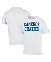 Champion Men's White Duke Blue Devils Cameron Crazies T-Shirt
