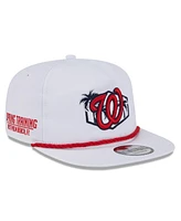New Era Men's White Washington Nationals 2025 Spring Training Palm Golfer Adjustable Hat