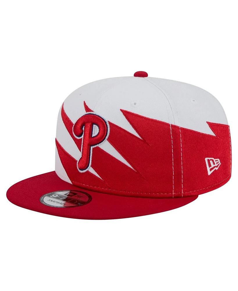 New Era Men's Red/White Philadelphia Phillies Jagged 9FIFTY Snapback Hat