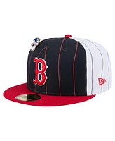 New Era Men's Navy Boston Red Sox Pinstripe 59FIFTY Hat