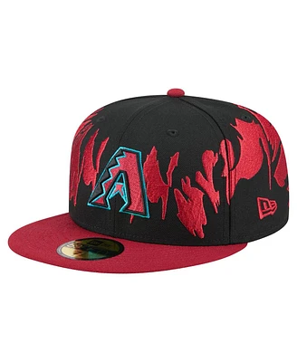 New Era Men's Black/Red Arizona Diamondbacks Retro Pattern 59FIFTY Hat