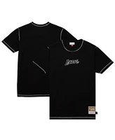 Mitchell & Ness Men's Black Los Angeles Lakers Hardwood Classics Contrast 2K Graphic T-Shirt