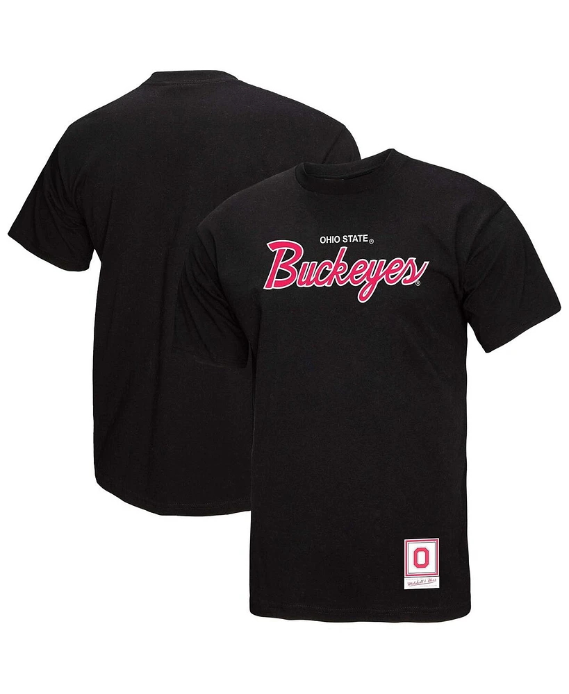 Mitchell & Ness Men's Black Ohio State Buckeyes Elite Script T-Shirt