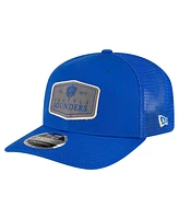 New Era Men's Blue Seattle Sounders Fc Labeled 9SEVENTY Trucker Stretch-Snap Adjustable Hat