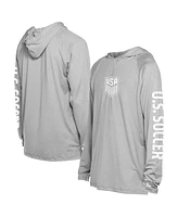 5th & Ocean Men's Gray Usmnt Adventure Raglan Long Sleeve Hooded T-Shirt
