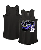 Hendrick Motorsports Team Collection Women's Black Chase Elliott Name Number Racer Back Tri-Blend Tank Top