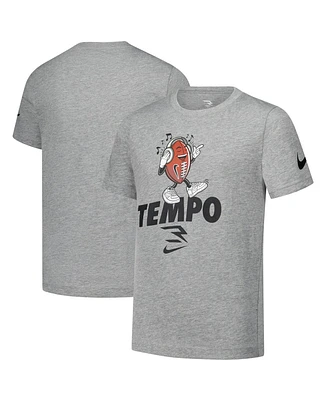 Nike 3BRAND by Russell Wilson Big Boys and Girls Gray Tempo Ballers T-Shirt