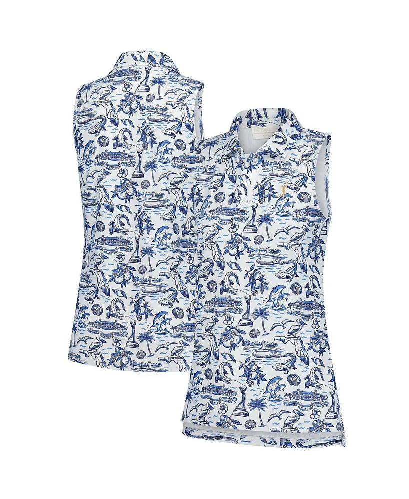 Smith & Quinn Women's White The Players Florida Icon Alice Sleeveless Polo Shirt