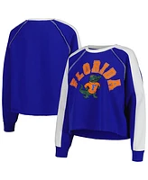 Gameday Couture Women's Royal Florida Gators Blindside Raglan Cropped Pullover Sweatshirt