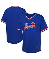 Outerstuff Big Boys and Girls Royal New York Mets Relief Pitcher V-Neck T-Shirt