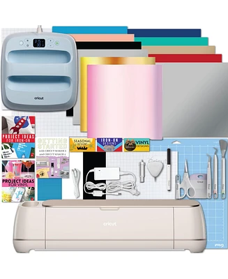 Cricut Maker 4 Cutting Machine with EasyPress 3 Heat Press and Materials Bundle