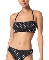 Michael Michael Kors Womens Studded Bandeau Top Studded High Leg Bikini Bottom