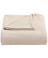 Tommy Hilfiger Solid Cotton Pique Blanket