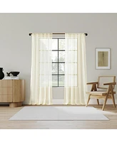 Nahla 100% Cotton Sheer Rod Pocket Curtain Panel