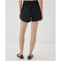 Pact Women's Organic Cotton Canopy Linen Blend High-Waisted Short