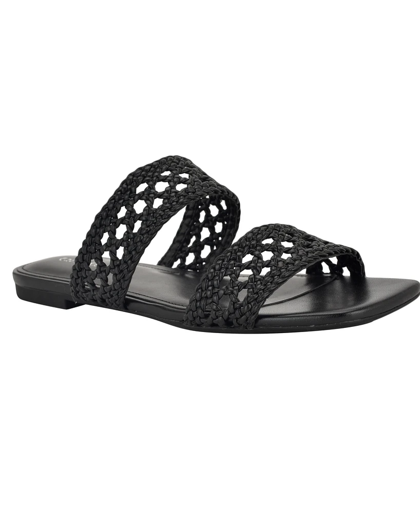Calvin Klein Women's Florency Woven Slip-On Flat Sandals