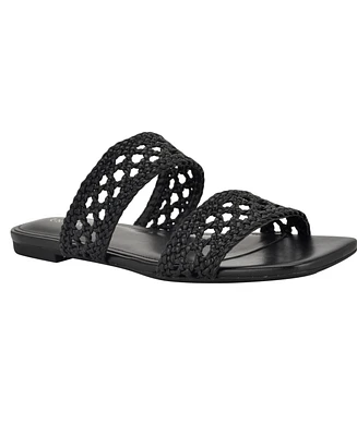 Calvin Klein Women's Florency Woven Slip-On Flat Sandals