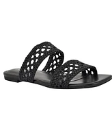 Calvin Klein Women's Florency Woven Slip-On Flat Sandals