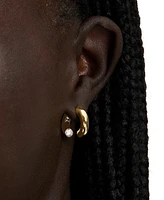 kate spade new york Small Crystal Hoop Earrings, 0.65"