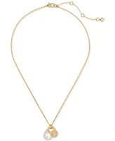 Kate Spade New York Two-Tone Double Pop Tab Pendant Necklace, 16" + 3" extender