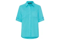 Olsen Women's Rolled Sleeve Tab Shirt