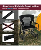 Outdoor Rocker Camping Chair with Dual Springs and Padded Back
