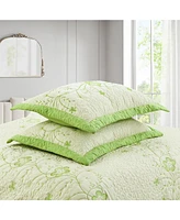 Marcielo 3 Piece Queen Embroidery Quilt Set Lightweight Bedspread