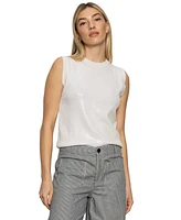Sanctuary Women's Sequin Sleeveless Pull-On Sweater