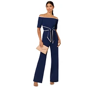Adrianna Papell Women's Off-The-Shoulder Jumpsuit