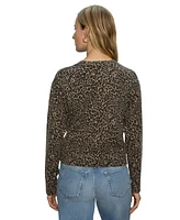Sanctuary Women's Must-Have Animal-Print Long-Sleeve Cardigan