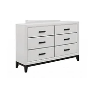 Classic Solid Wood Double Dresser with Smooth Glide Drawers