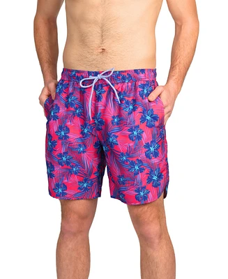 Tailorbyrd Men's Hibiscus Bliss Swim Shorts