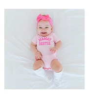 Sweet Wink Baby Girls Mama's Bestie Bubblegum Short Sleeve Bodysuit
