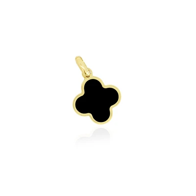 The Lovery Onyx Clover Charm 14 millimeters