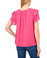 CeCe Women's Tie-Neck Tiered-Ruffle-Sleeve Blouse